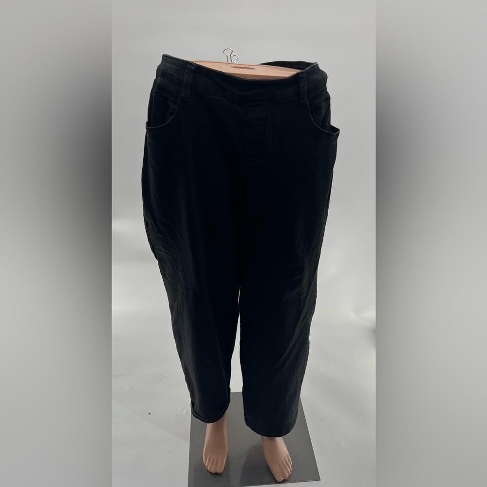 Time and Tru Women's Black Denim Pull-On Pants – XL (16-18) Petite